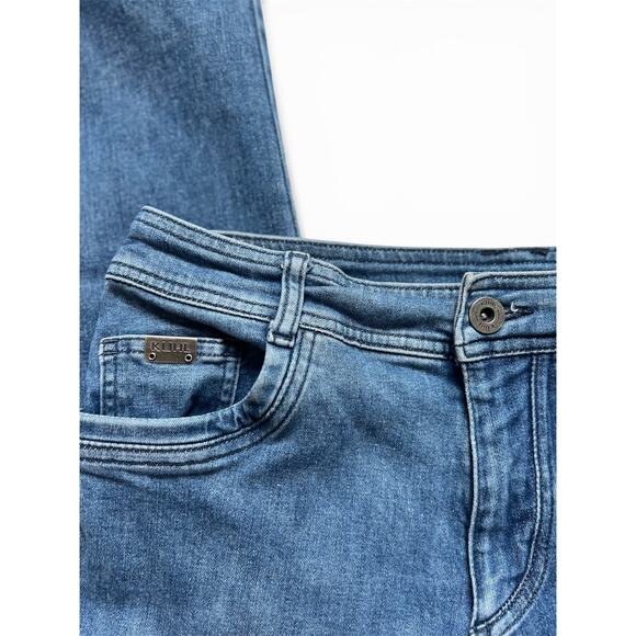 Mens Kuhl Denim Jeans Tapered Fit Size 32x32 Vintage Blue Outdoors Performance - Picture 4 of 9